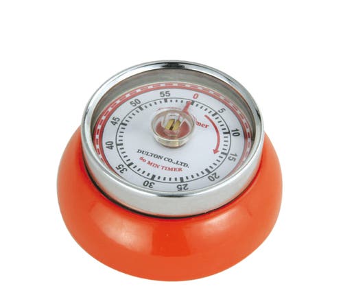 Zassenhaus Magnetic Retro 60 Minute Kitchen Timer, 2.75-inch In Orange
