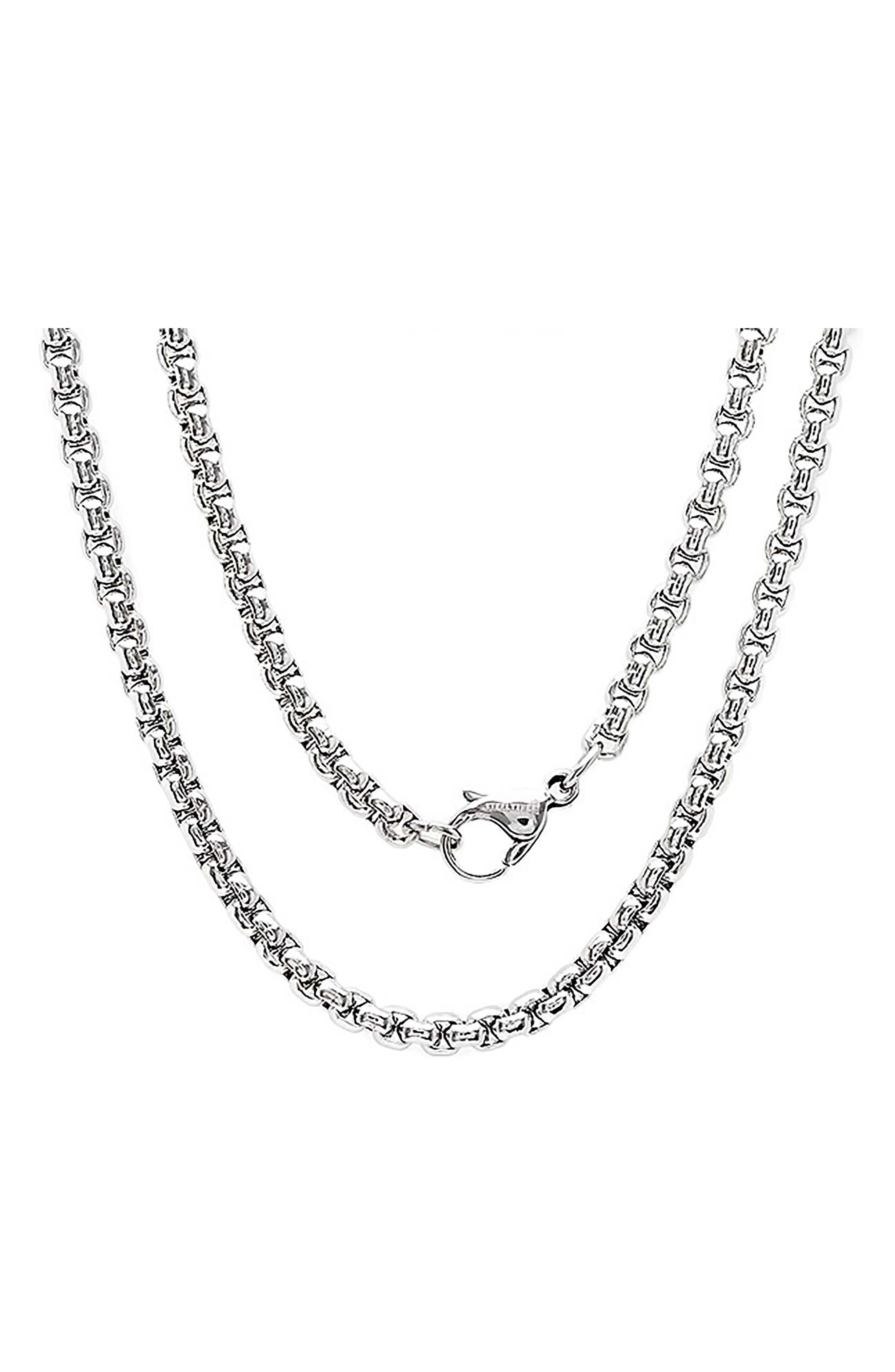 Men's Rounded Box Chain Necklace