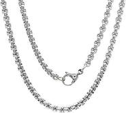 STEELTIME Men's Rounded Box Chain Necklace