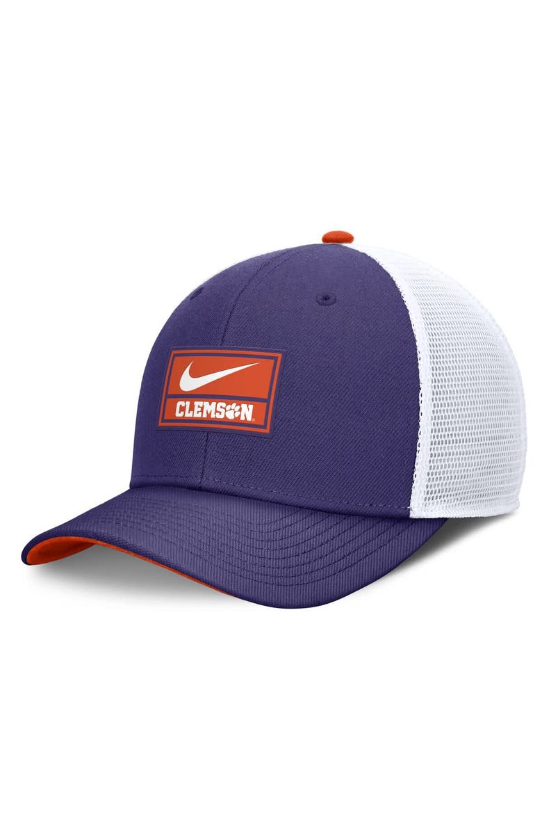 Nike Men's Nike  Purple Clemson Tigers Stretch-Snap Adjustable Trucker Hat, Alternate, color, 
