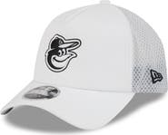 New Era Men's New Era White Baltimore Orioles 2026 Batting Practice Apex 9FORTY Adjustable Trucker Hat