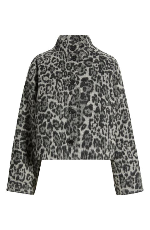 Animal Print Cropped Jacket