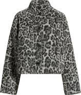 Nordstrom Animal Print Cropped Jacket
