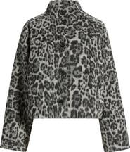Nordstrom Animal Print Cropped Jacket