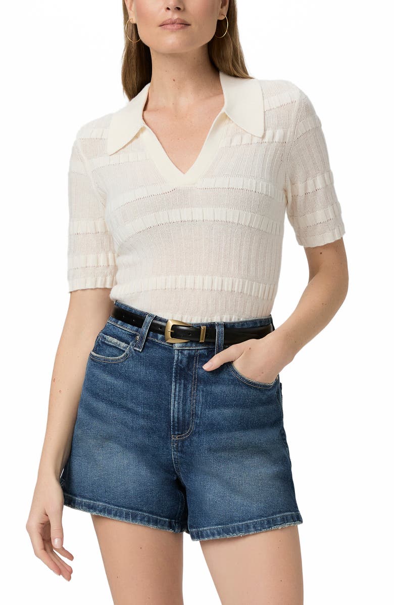 PAIGE Dani Ultra High Waist Denim Shorts, Alternate, color, Sweet Dream