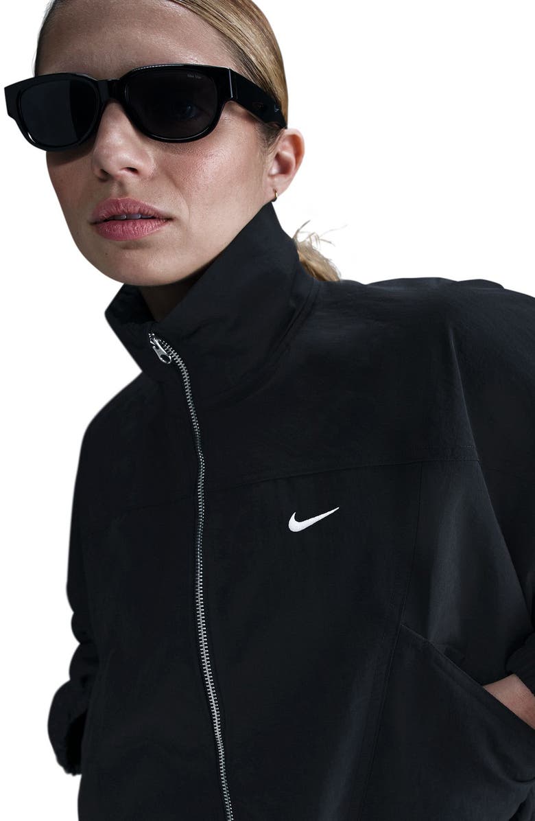 Nike Everything Woven Repel UV Protection Jacket, Alternate, color, Black/ White