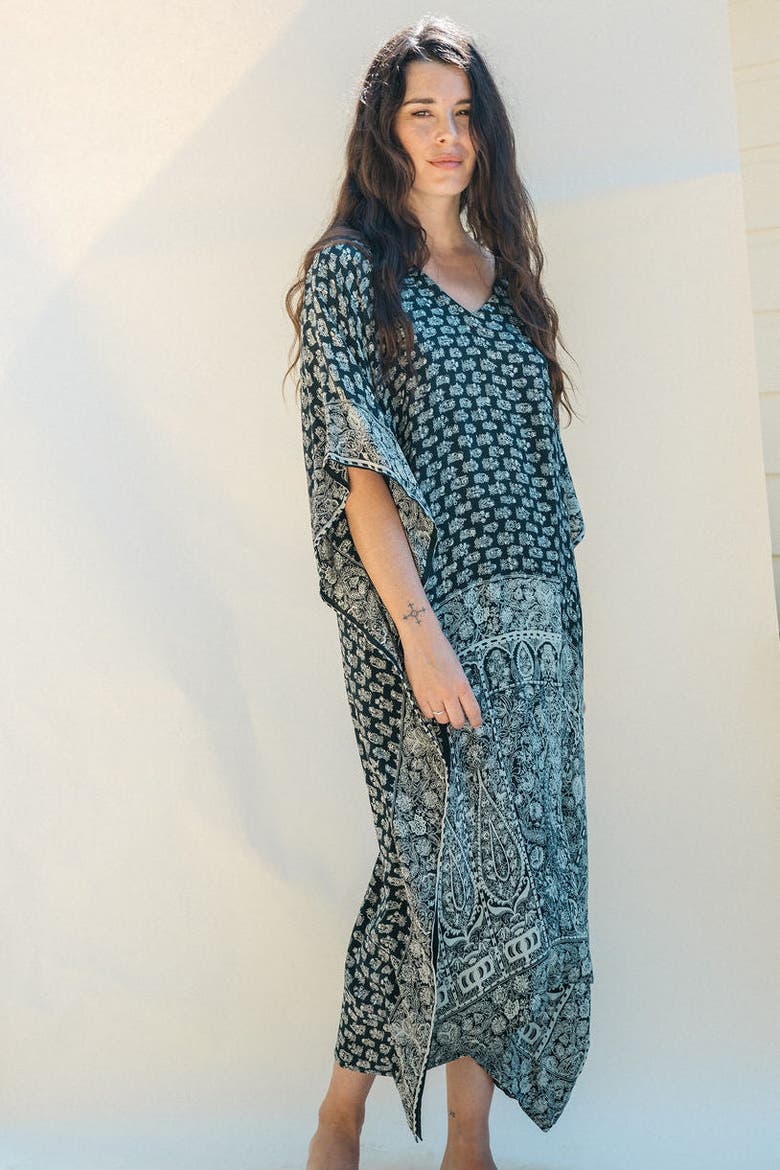 Long Caftan El Matador, Alternate, color, Black