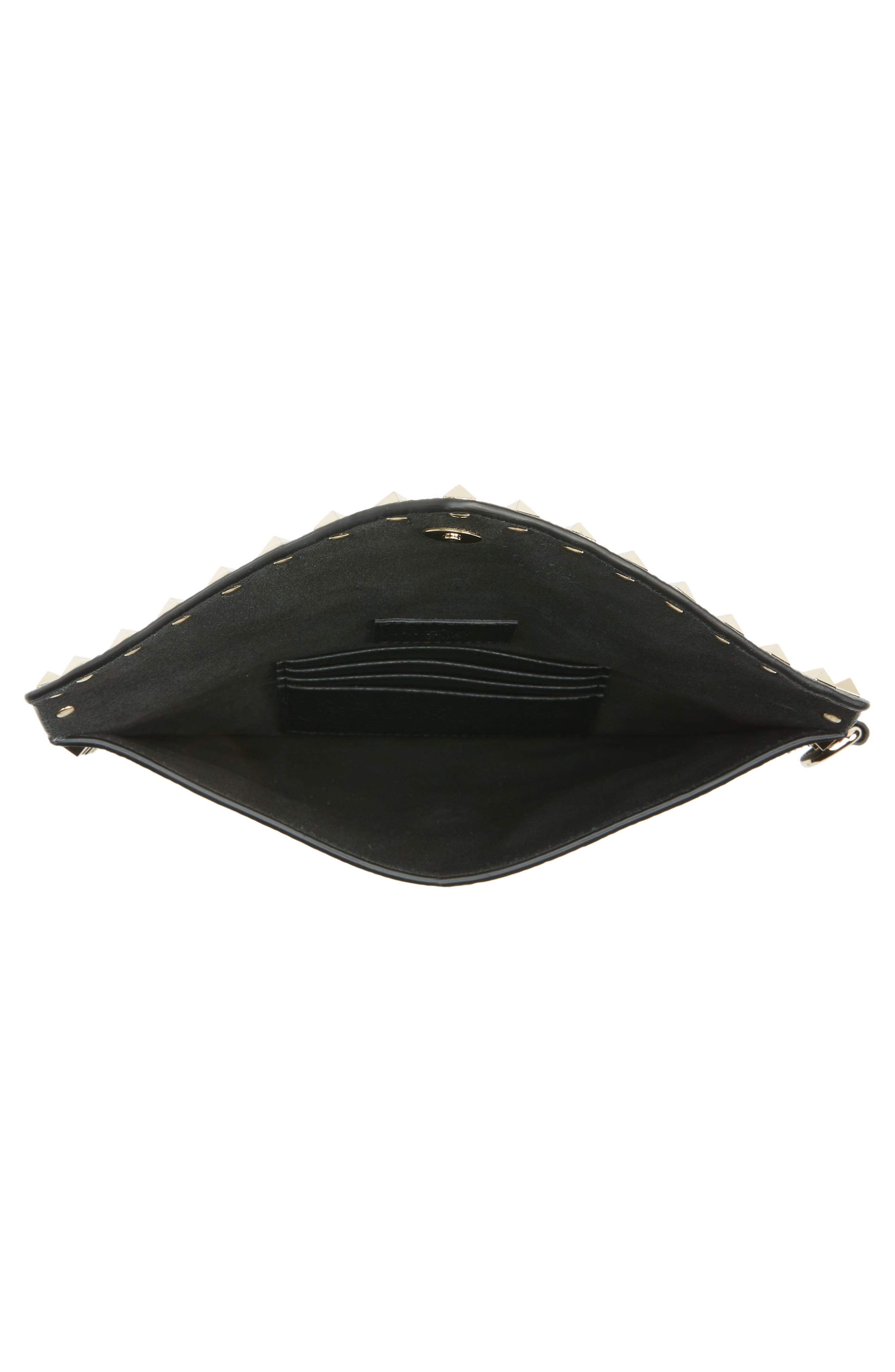 Valentino Garavani Medium Rockstud Leather Envelope Pouch, Alternate, color, 