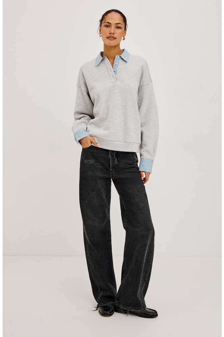 Zavier Cotton Sweatshirt, Alternate, color, HEATHER GREY