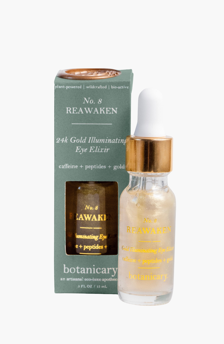 botanicary No. 8 REAWAKEN 24k Gold Illuminating Eye Elixir, Alternate, color, Gold