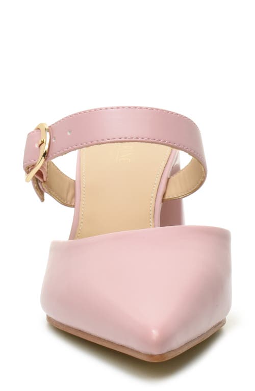 Catherine Catherine Malandrino Belky Buckle Mule Pump In Dusty Pink