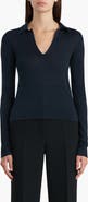 Khaite Mikel Wool Blend Polo Sweater