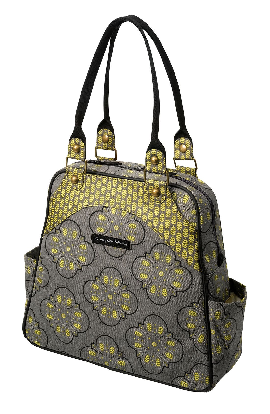 Petunia Pickle Bottom 'Glazed Sashay' Organic Cotton Convertible Diaper Bag/Satchel, Main, color, 