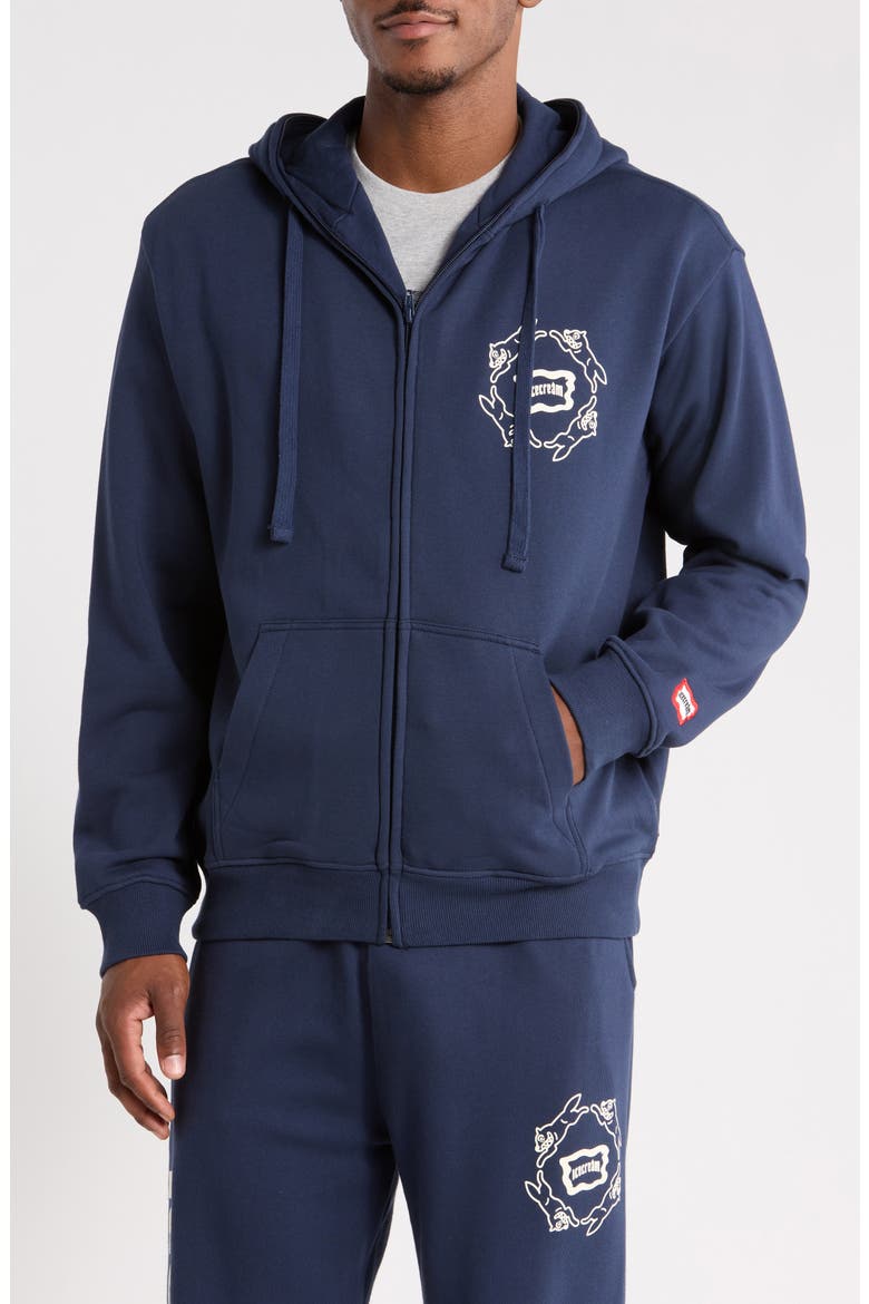 Loop Cotton French Terry Hoodie, Main, color, BLACK IRIS