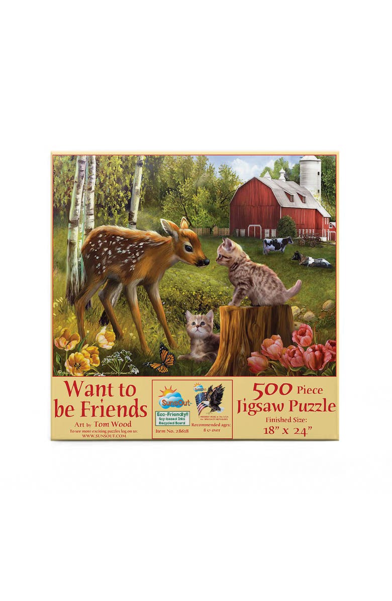 Sunsout Want to be Friends 500 piece Jigsaw Puzzle for Adults, Alternate, color, Multicolor