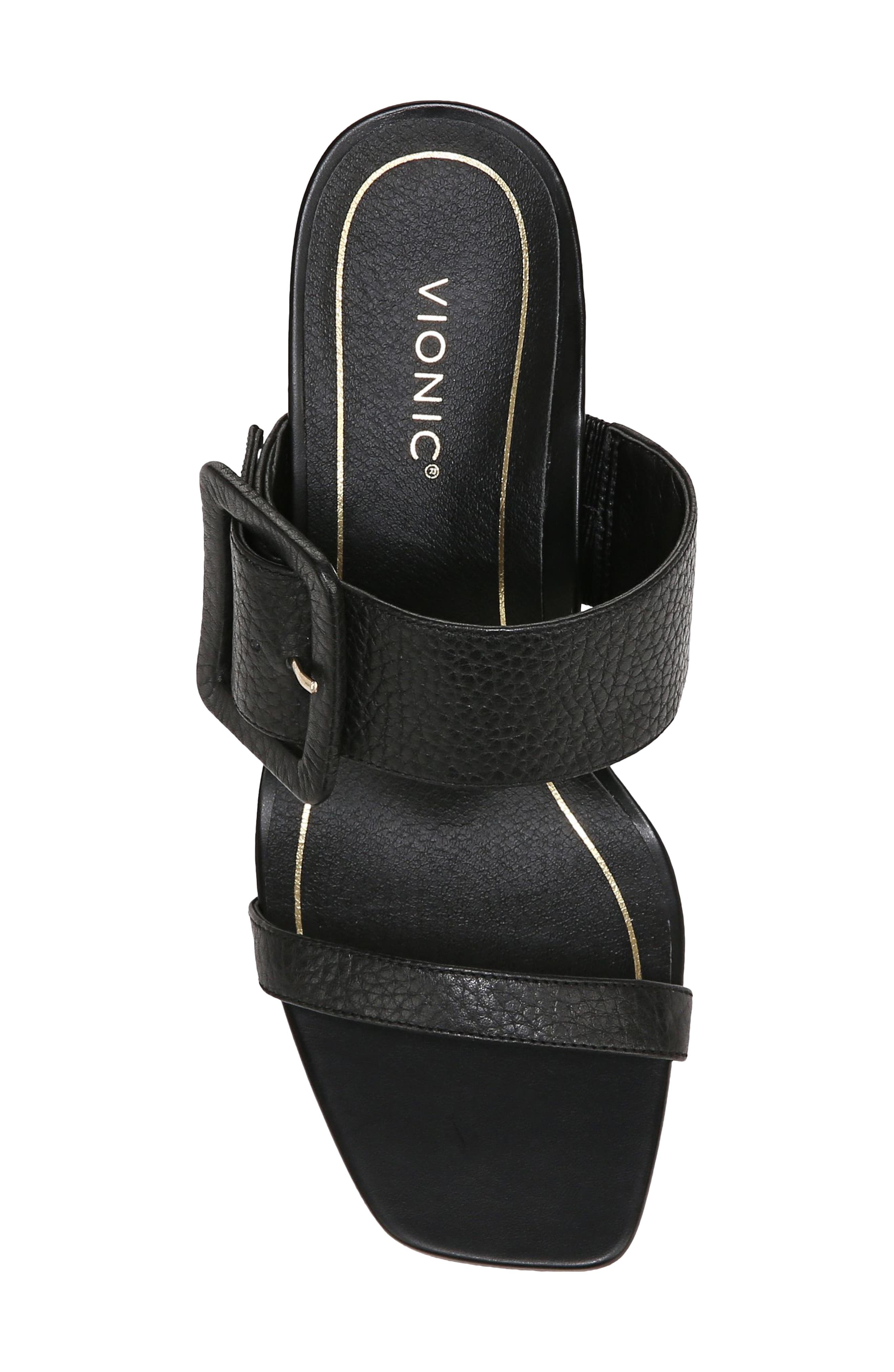 Brookell Buckle Strap Sandal, Alternate, color, BLACK