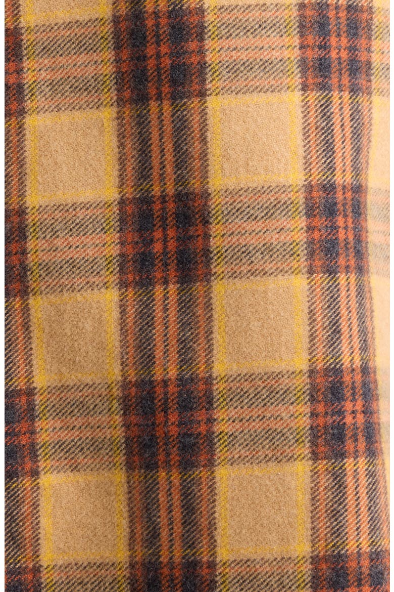Eileen Relaxed Cotton Flannel Button-Up Shirt, Alternate, color, GOLD BROWN BLACK PLAID