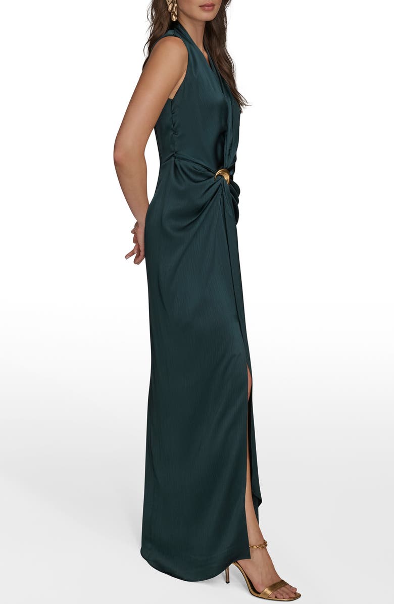 Donna Karan New York Sleeveless Faux Wrap Dress, Alternate, color, Hudson