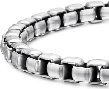 Men's Large Box Chain Link Bracelet, 5mm