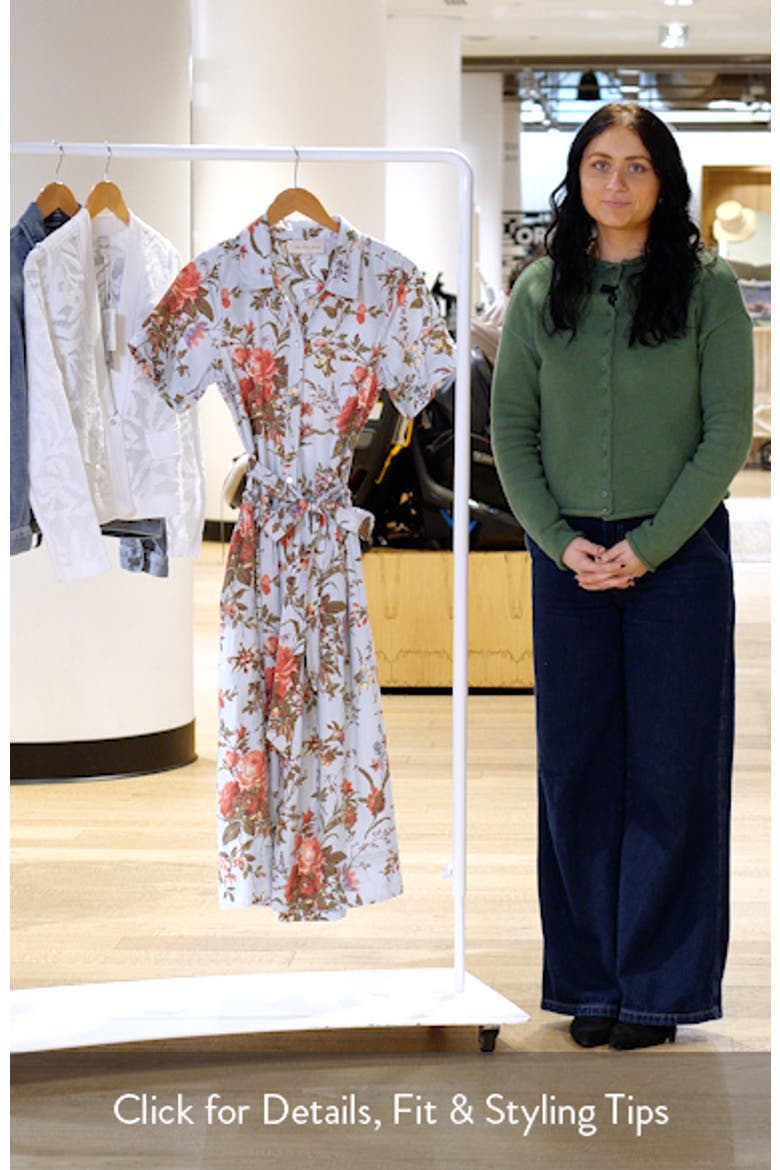 Drew Floral Print Shirtdress video