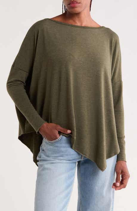 Asymmetrical Hem Dolman Sweater