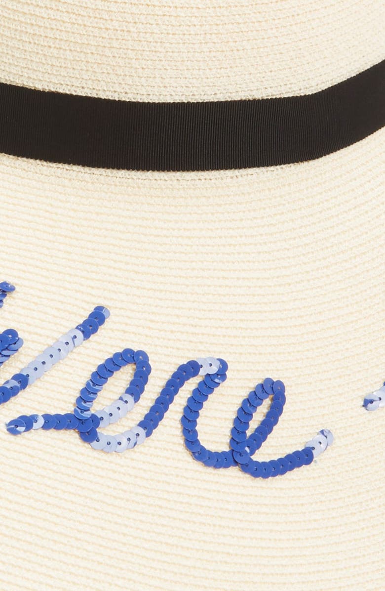 Eugenia Kim 'Sunny - Wish You Were Here' Straw Sun Hat, Alternate, color, 