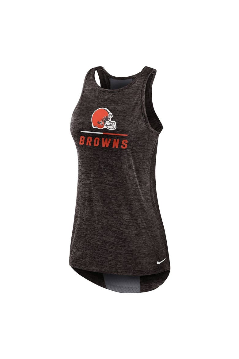 Women's Nike Brown Cleveland Browns High Neck Performance Tank Top, Alternate, color, Brown
