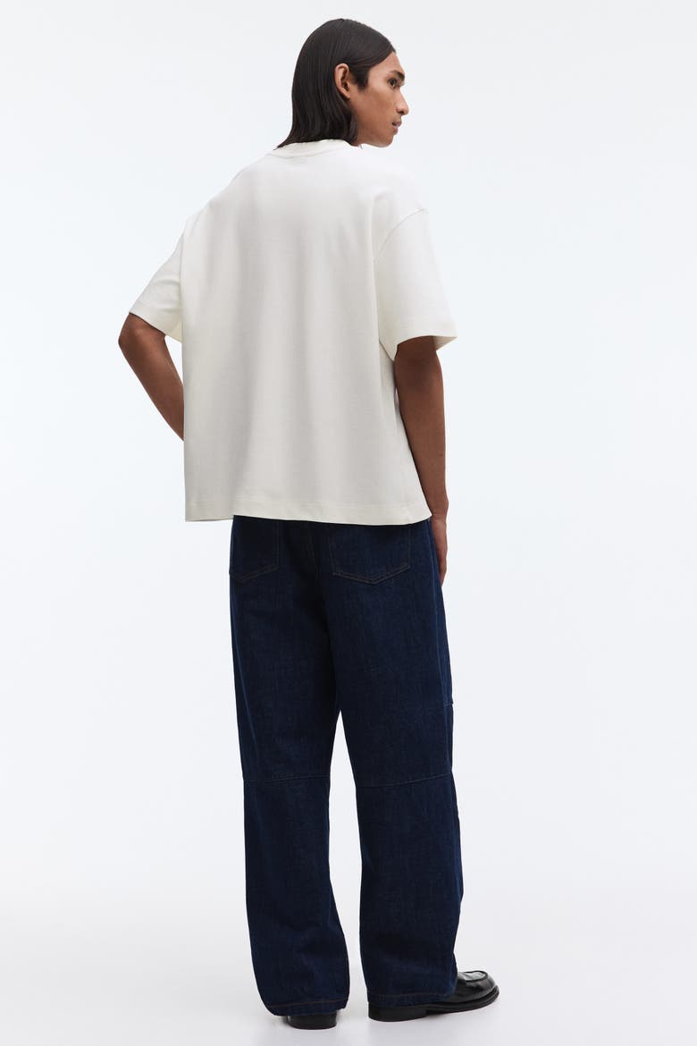 Loose Fit Interlock T-shirt, Alternate, color, Cream