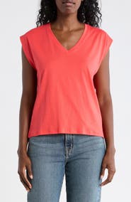 Nordstrom V-Neck Pima Cotton T-Shirt