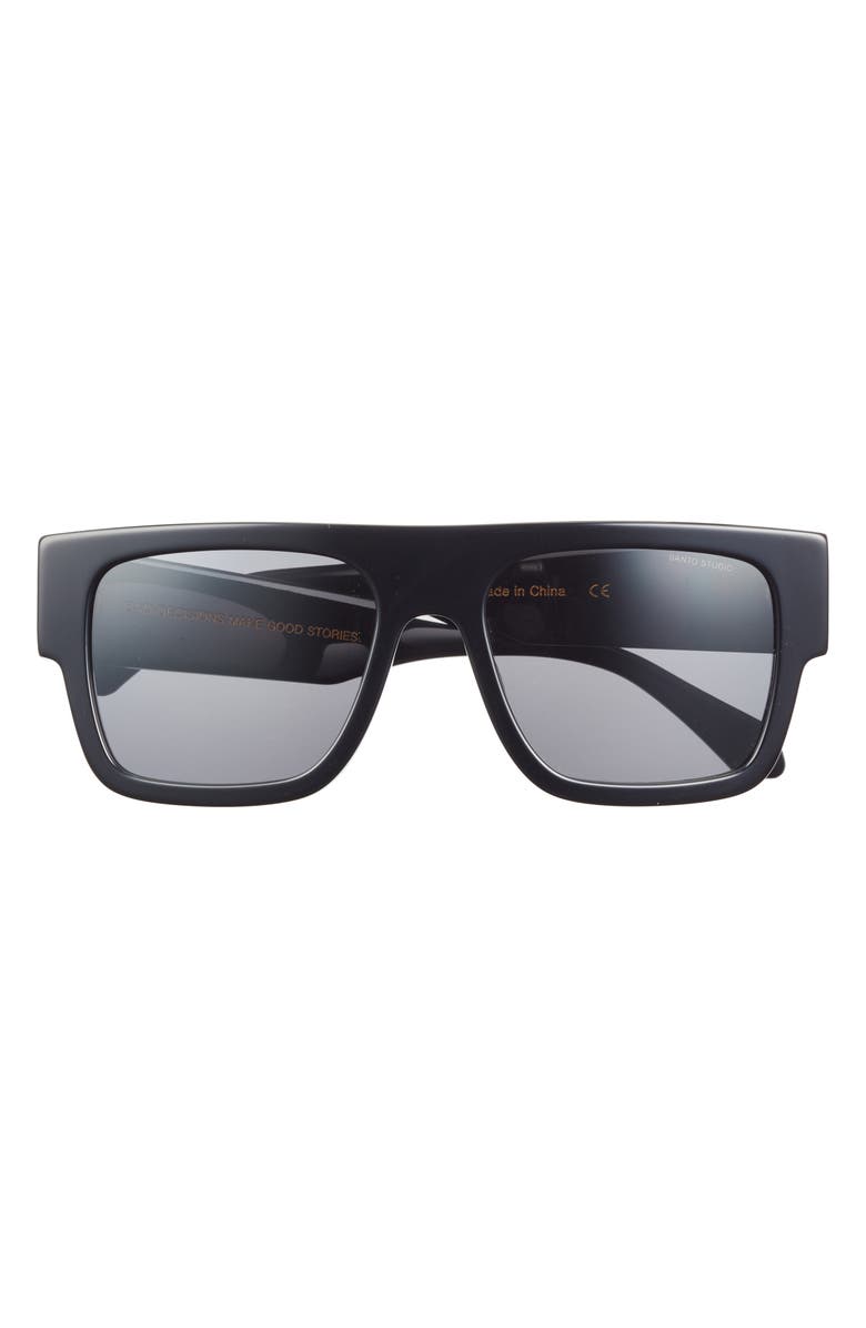 SANTO STUDIO Sheckler Sunglasses, Main, color, Shiny Black