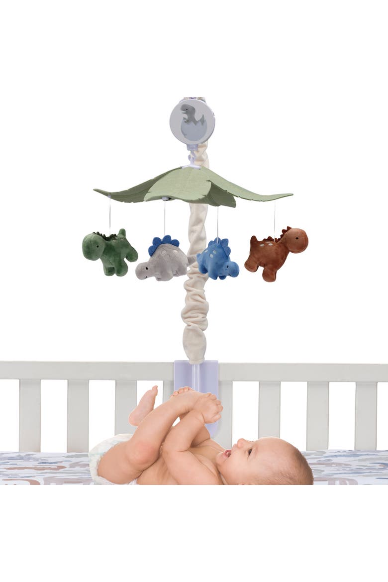 Dino-Might Multicolor Dinosaur Musical Baby Crib Mobile Soother Toy, Alternate, color, Multicolor