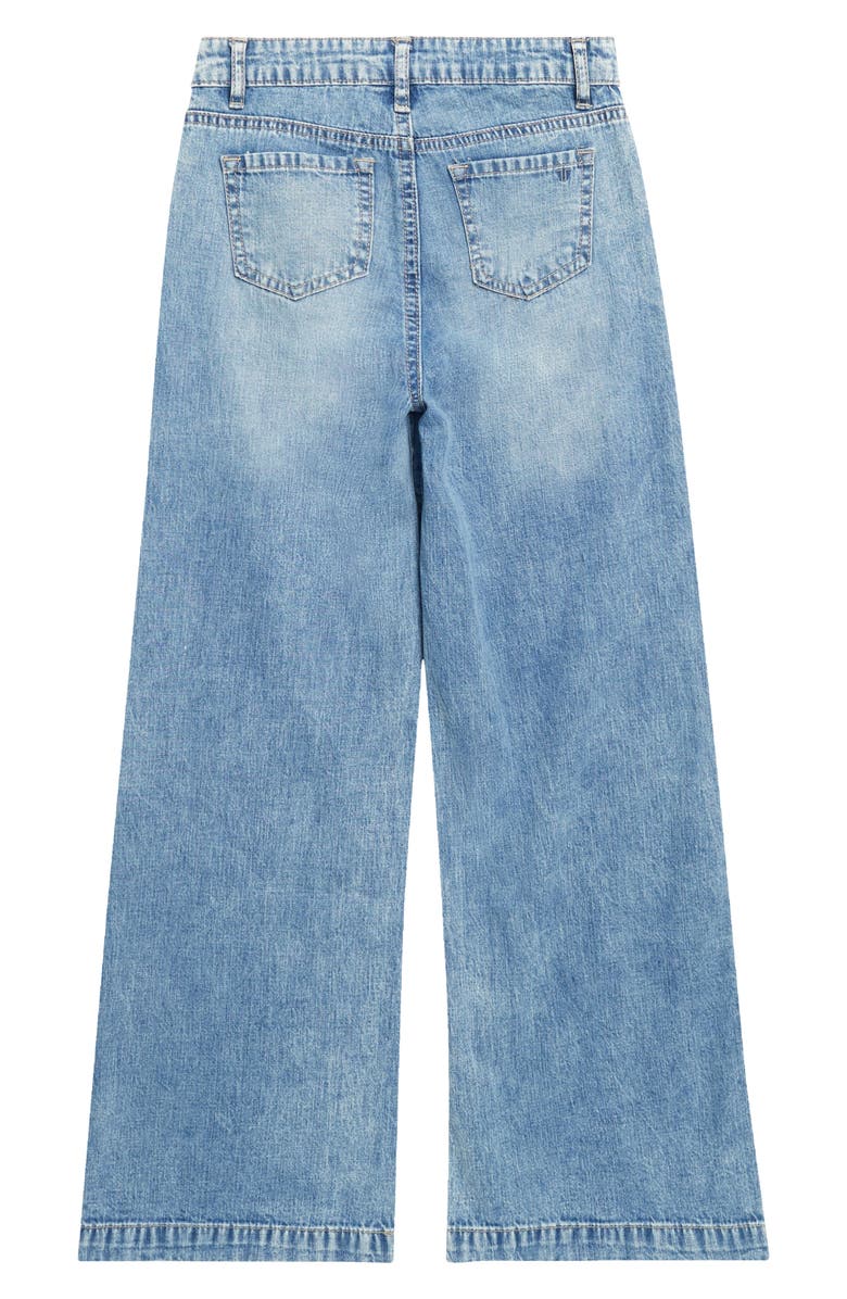 Tractr Kids' Slim Wide Leg Jeans, Alternate, color,