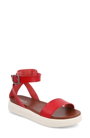 Mia Ellen Platform Sandal In Red