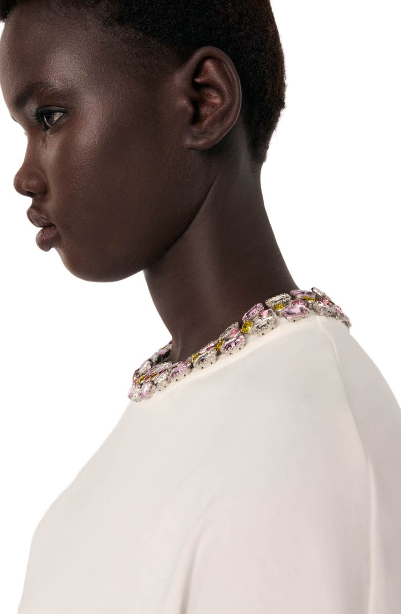 maje Jewellery neck T-shirt, Alternate, color, 