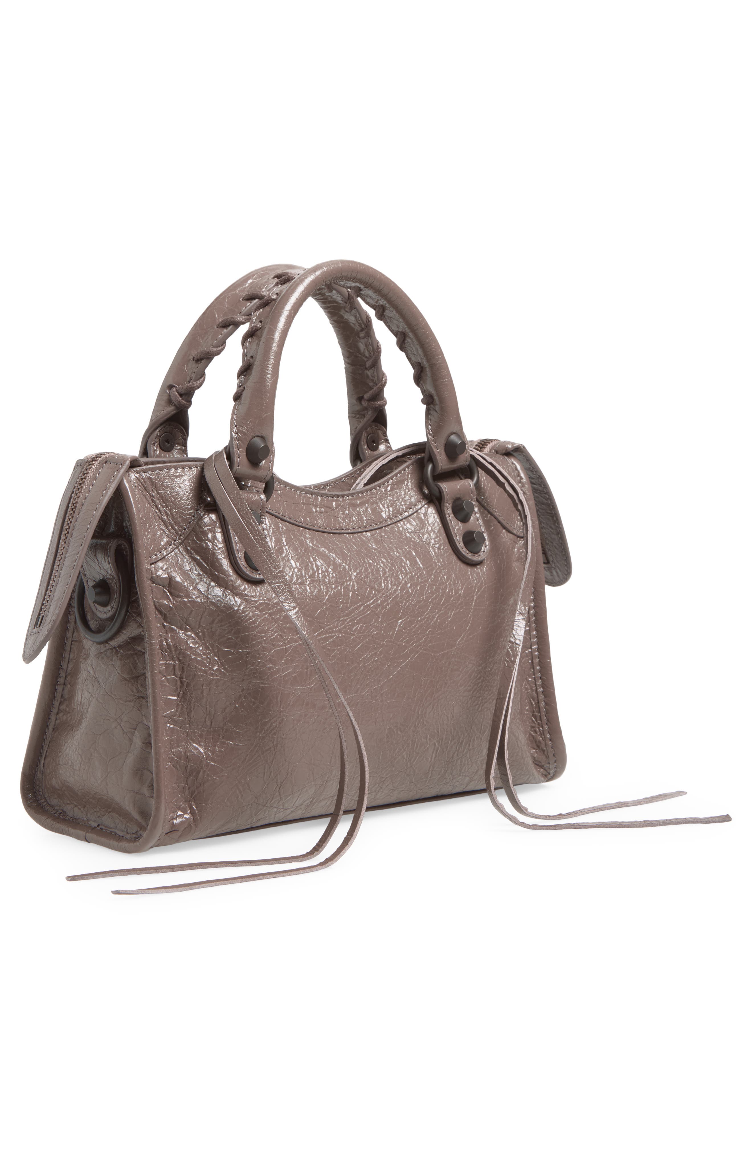 Balenciaga Mini Le City Bag, Alternate, color, 5848 Dark Noix