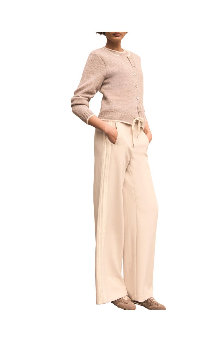 MINT VELVET Crochet Side Stripe Wide Joggers, Alternate, color, Neutral