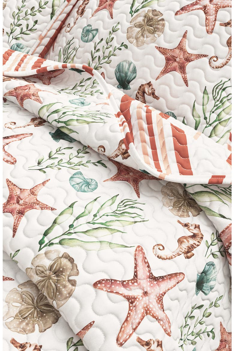 Starfish & Seahorse Quilt Set, Alternate, color, SEAHORSE SHELLS