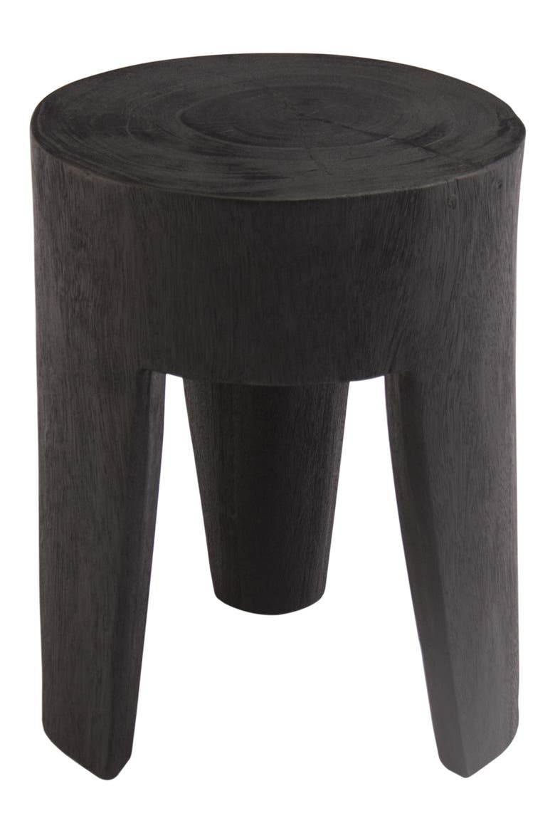 Katmai Wood Accent Table, Main, color, BURNED BLACK