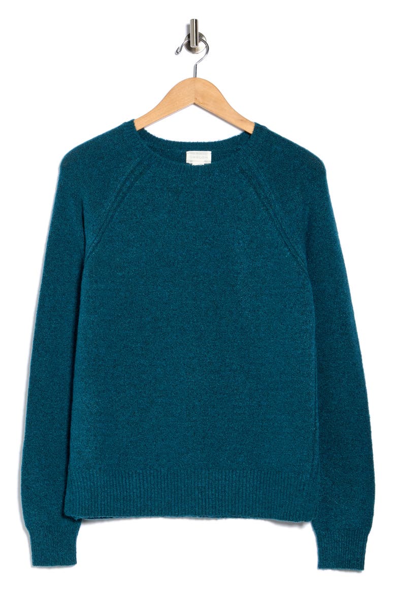 Raglan Sleeve Sweater, Alternate, color, TEAL FEATHER