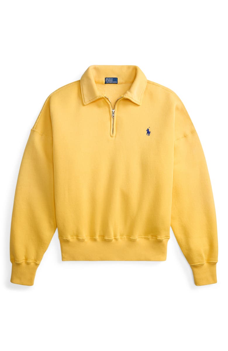Polo Ralph Lauren Fleece Quarter Zip Pullover, Alternate, color, Collegiate Yellow