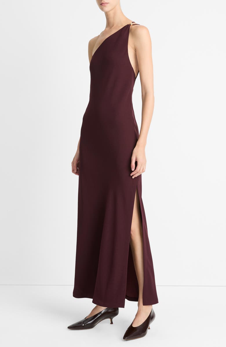 Vince One-Shoulder Slipdress, Alternate, color, Cherry Night
