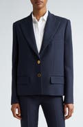 Michael Kors Collection Double Crepe Sablé Crop Blazer