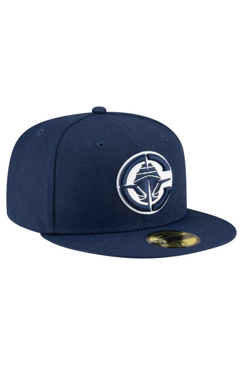 Men's New Era Navy LA Clippers 59FIFTY Fitted Hat, Alternate, color, Navy