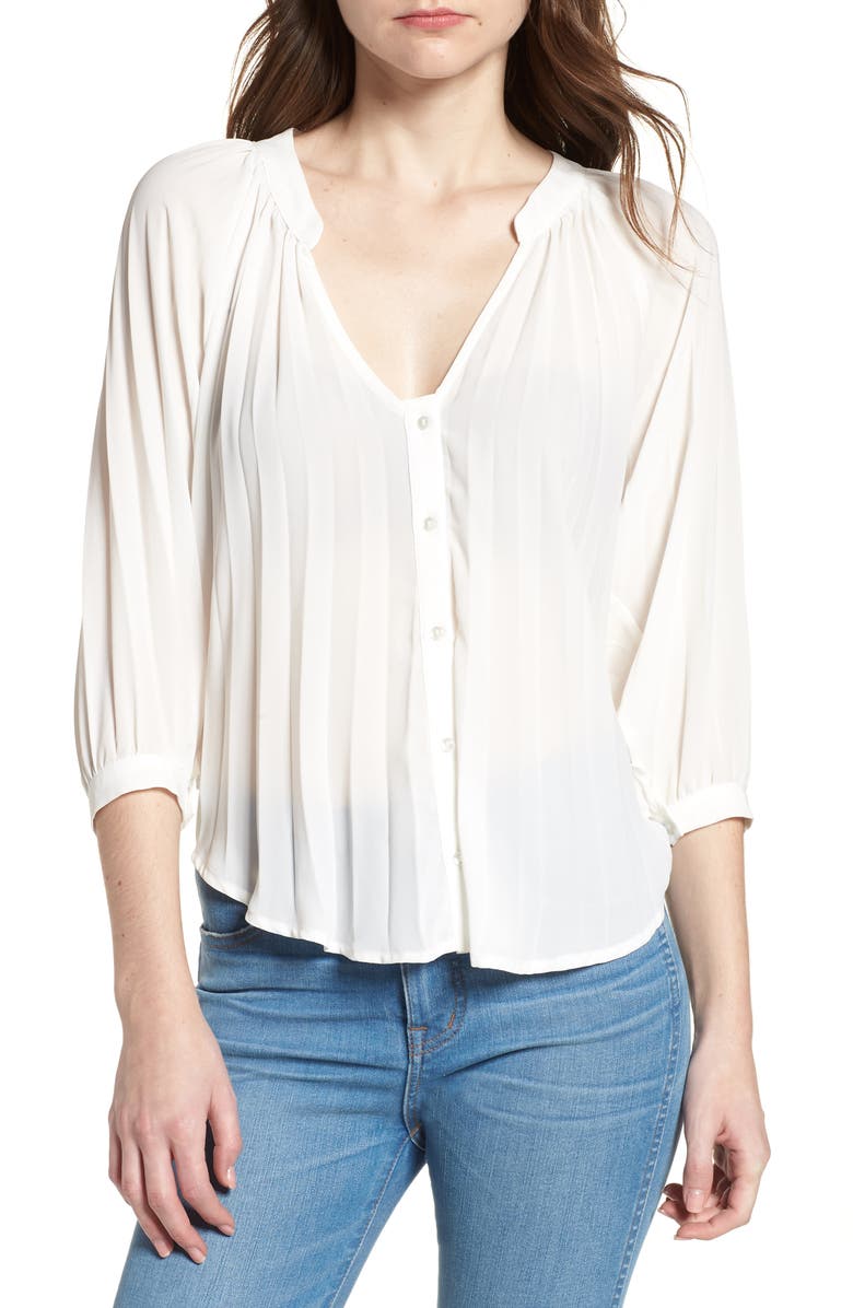 Bishop + Young Pleated Top, Main, color,