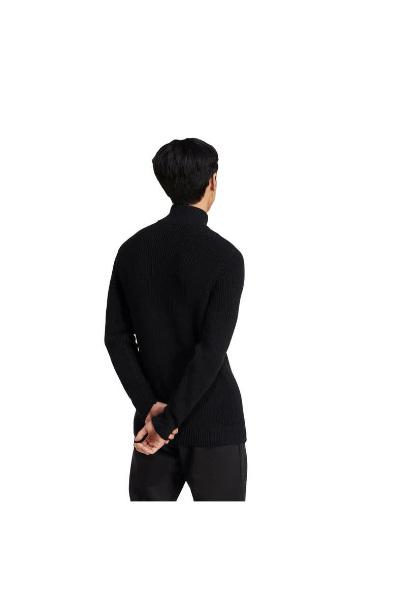 adidas Originals Men's adidas Originals  Black Germany National Team 125th Anniversary Culturewear Half-Zip Rib-Knit Top, Alternate, color, Black