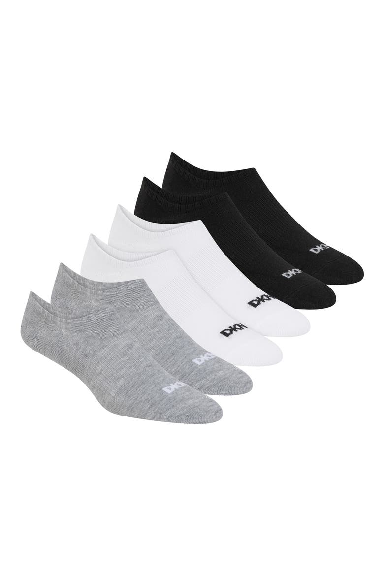 6-Pack Liner Socks, Main, color, GREY/ BLUE