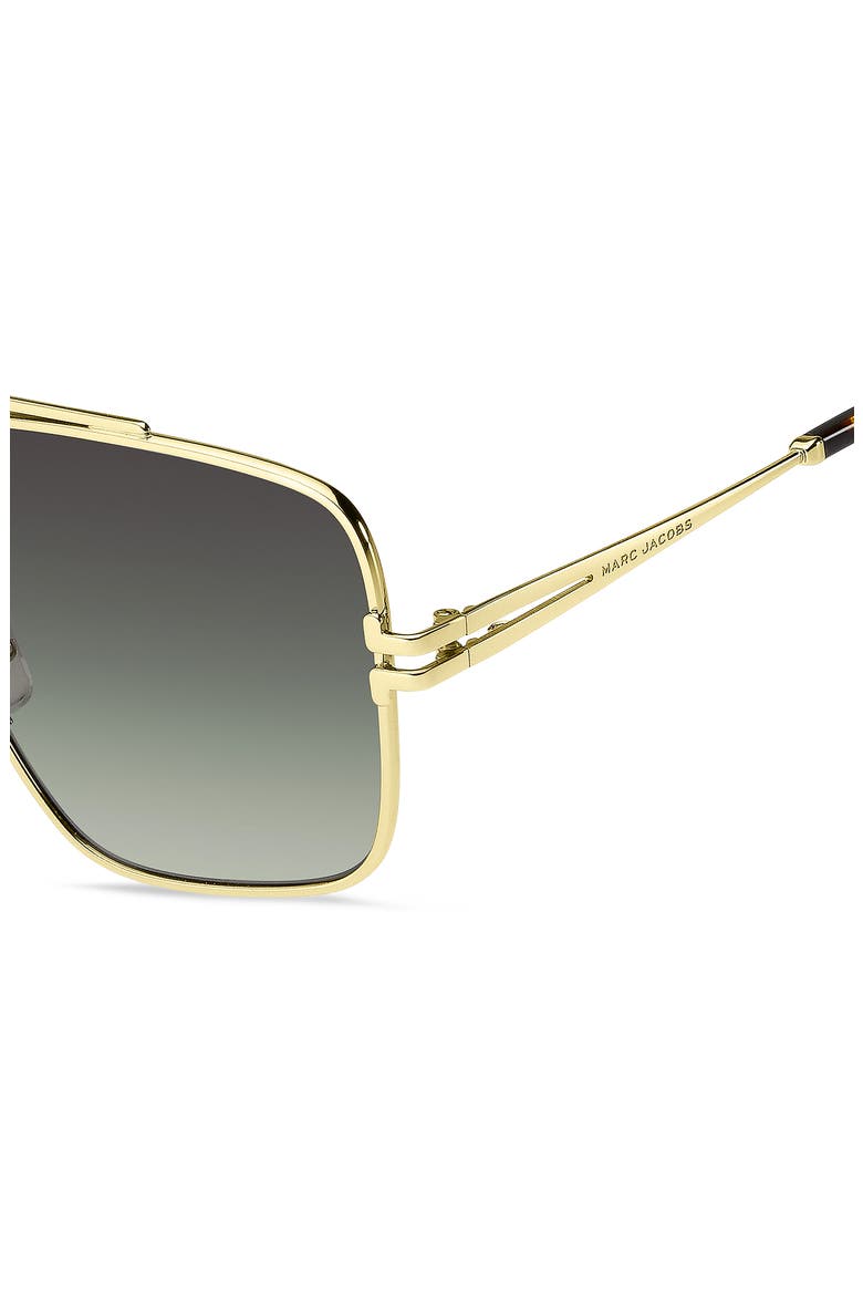 59mm Gradient Square Sunglasses with Chain, Alternate, color, GOLD HAVANA/ GRAY GREEN