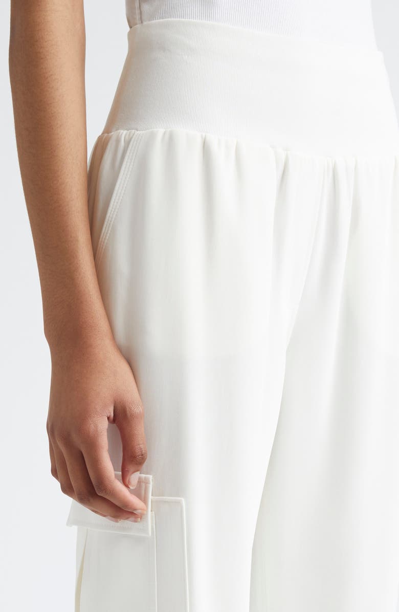 Cinq à Sept Giles Crepe Cargo Pants, Alternate, color, Ivory