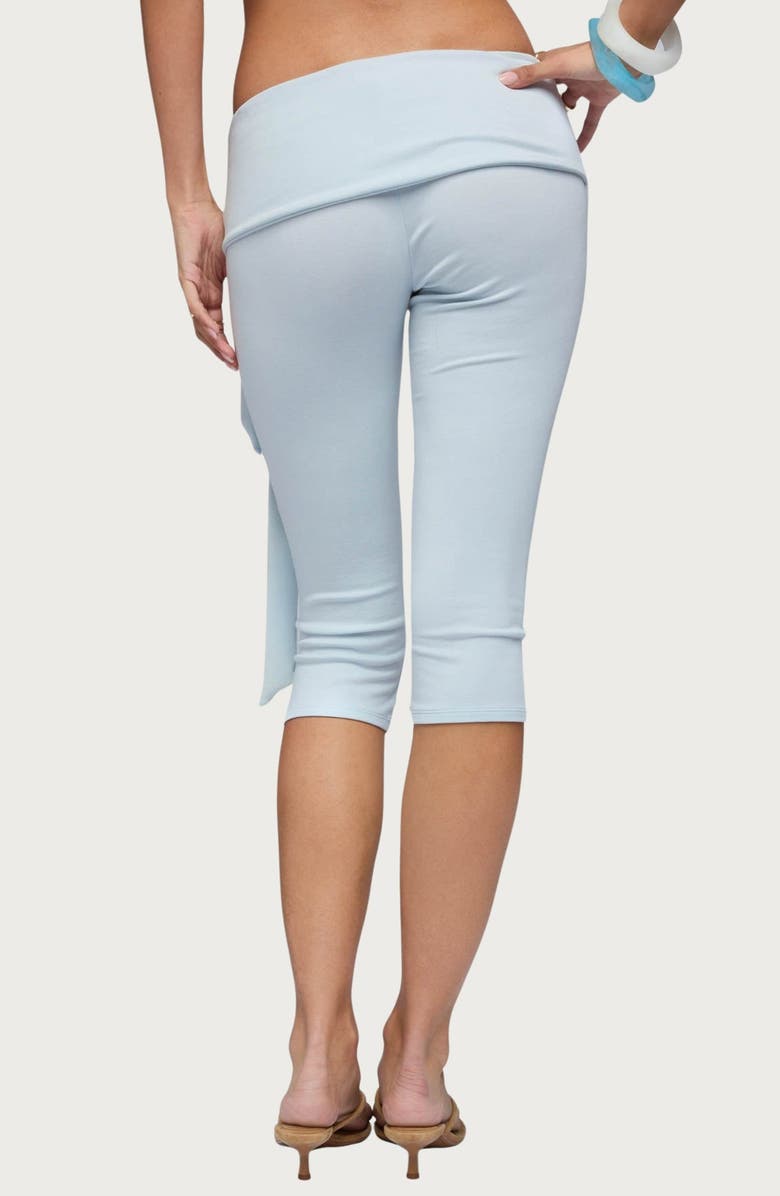 EDIKTED Adara Tie Capri Pants, Alternate, color, 