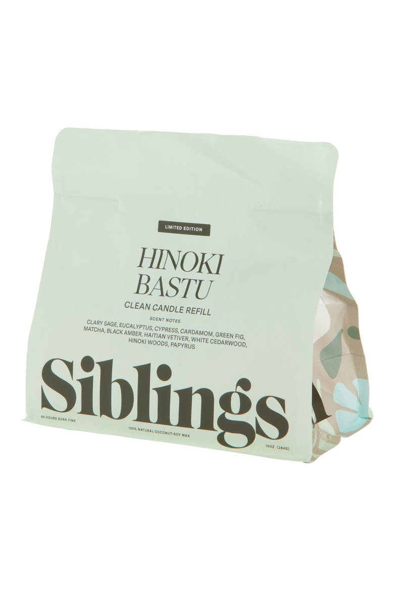 Hinoki Bastu Candle Refill, Main, color, WHITE